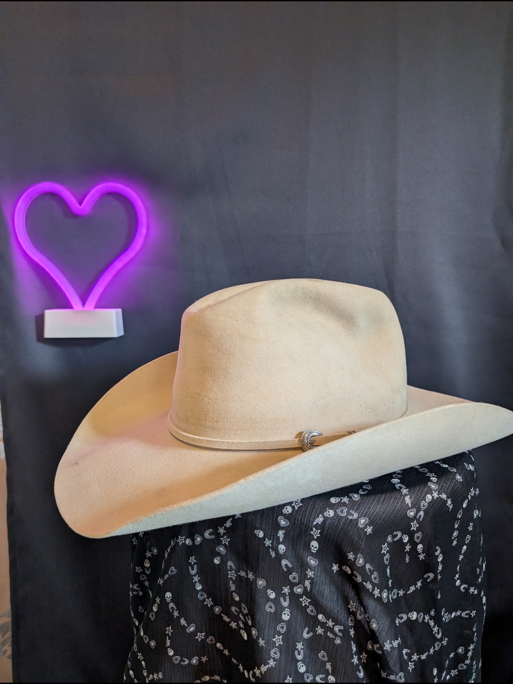 Beige Western Cowboy Hat with Decorative Band Western Cowgirl